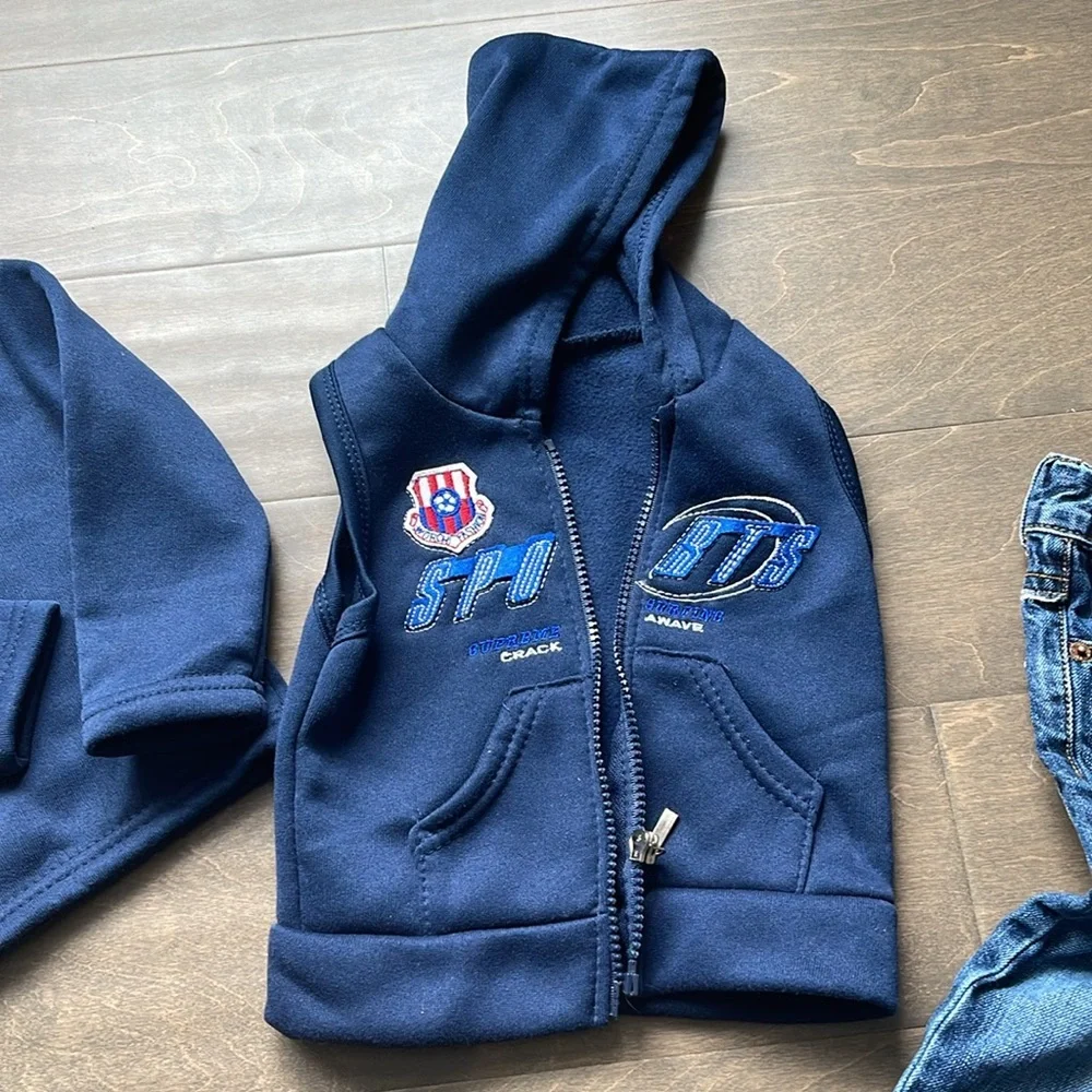 9-12 Months 3 Pc Set Baby Vest, Sweater and Pants